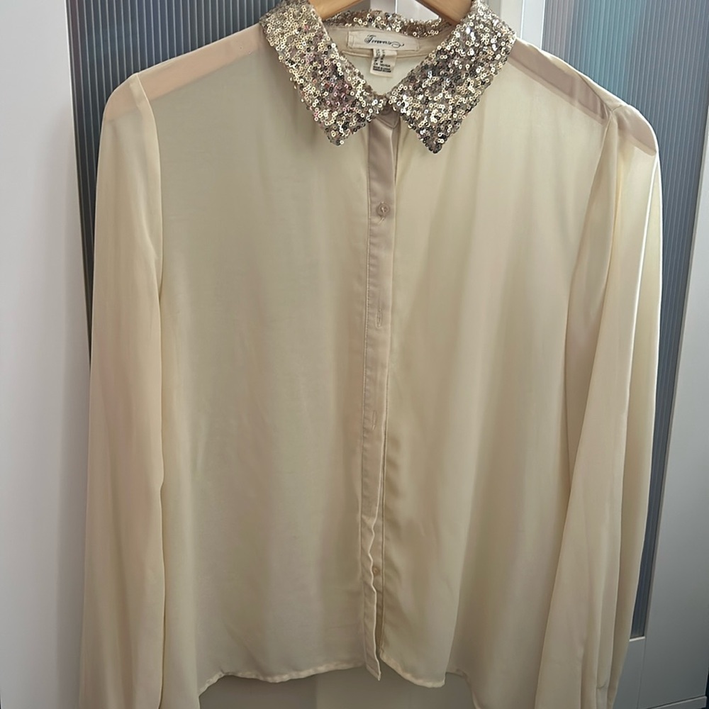 Forever 21 gold sequin collar
